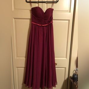 Bridesmaid dress red/maroon. Size 4.
